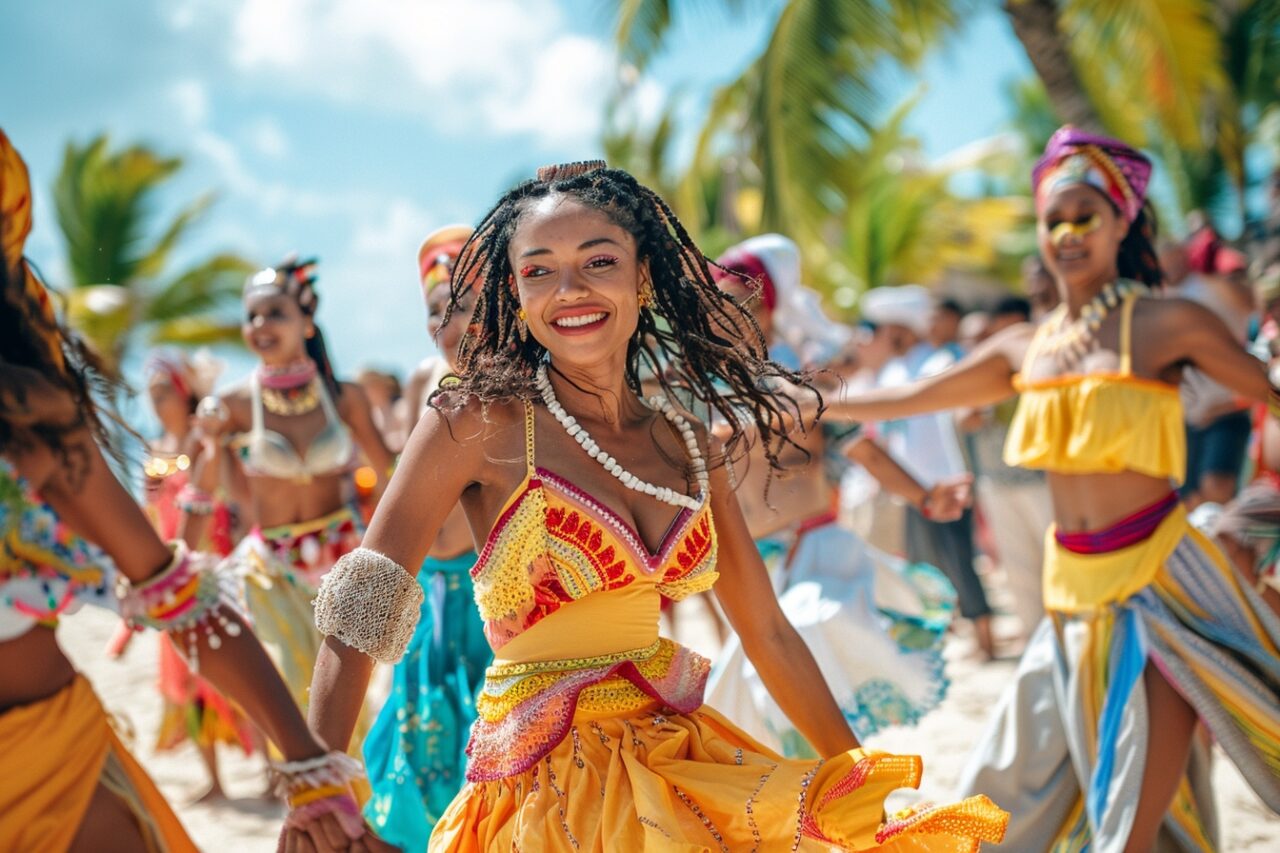 Fete colorée à l'île Maurice 2024